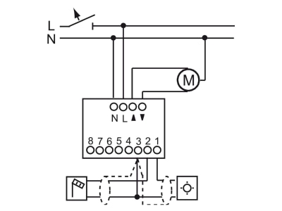 Wiring plan 2 Busch Jaeger 6482 Brightness sensor
