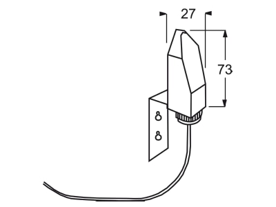 Dimensional drawing Busch Jaeger 6482 Brightness sensor