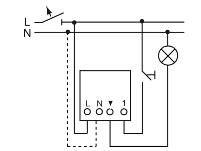 Connection diagram 3 Busch Jaeger 6401 U 102 Electronic switch relay
