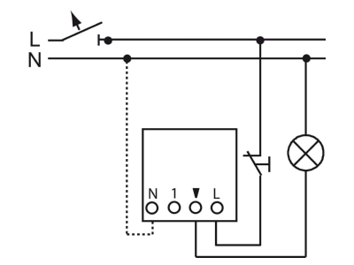 Wiring plan 6 Busch Jaeger 6401 U 102 Electronic switch relay
