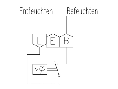 Circuit diagram 1 Alre it FHY 101 060 21 Room hygrostat 35   85  FHY 101 06021
