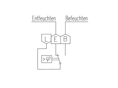 Circuit diagram 2 Alre it FHY 101 060 21 Room hygrostat 35   85  FHY 101 06021
