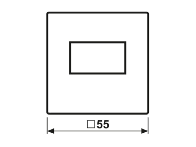 Dimensional drawing 1 Jung A1569USBCH Frame 1 gang
