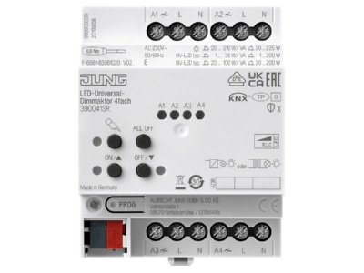 Product image Jung 39004 1S R Dimming actuator KNX bus system 1   225W

