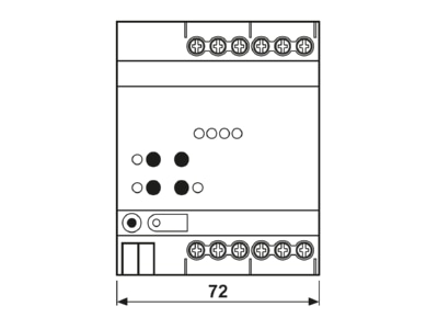 Dimensional drawing Jung 39004 1S R Dimming actuator KNX bus system 1   225W