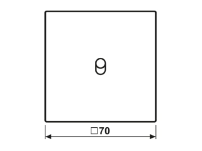 Dimensional drawing Jung AL 12 0 R 0 Cover plate for switch push button