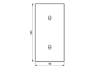 Dimensional drawing Jung AL 12 20 D R 01 Cover plate for switch push button