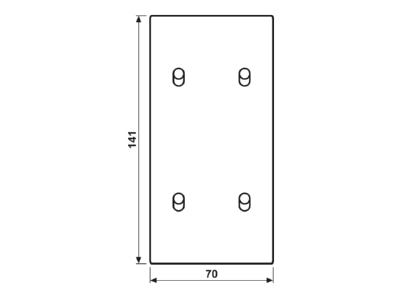 Dimensional drawing Jung ES 12 25 R 1 Cover plate for switch push button