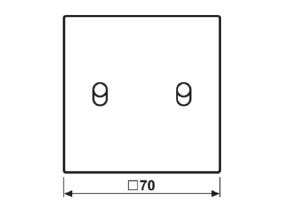 Dimensional drawing Jung ES 12 5 R 1 Cover plate for switch push button