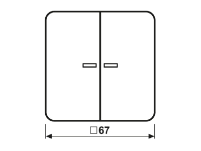 Dimensional drawing Jung FM CD 1701 P WW Intelligent control element white