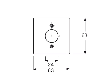 Mazeichnung Busch Jaeger 2533 84 Zentralscheibe dav sws 22 5mm Befehlsgeraete