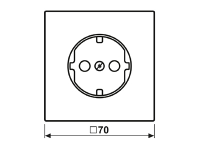 Dimensional drawing Jung LS 1520 KIPL WWM Cover plate for Wall socket cream white