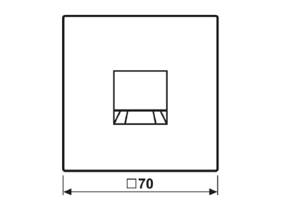 Dimensional drawing Jung LC 1969 1 WE221 Plate Modular Jack