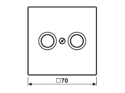 Ma�zeichnung Jung LC 990 TV226 Abdeckung fuer Antennendose orange pale  32082 