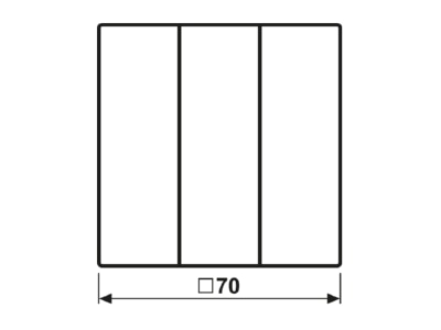 Ma�zeichnung Jung LC 993 BF217 Wippe 3fach