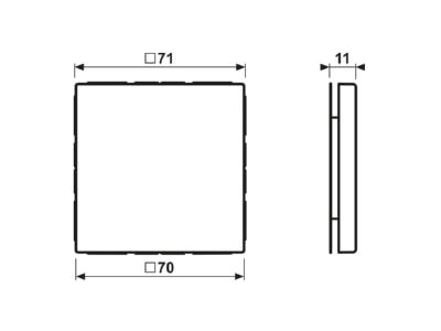 Ma�zeichnung Jung LC 994 B235 Blind Abdeckung  gerastet 