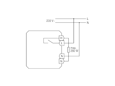 Anschlussbild Alre it HTRRUt210 A00 31 Raumtemperaturregler reinweiss  glaenzend HTRRUt210 A0031