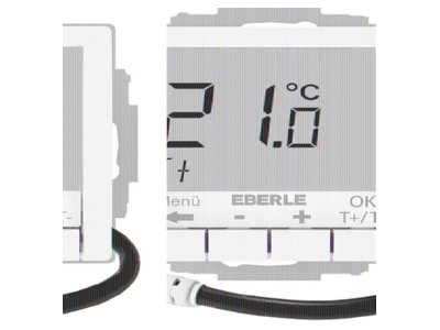 Produktbild 1 Eberle UTE4100F RAL9010 G55 UP Thermostat Hinterleuchtung weiss