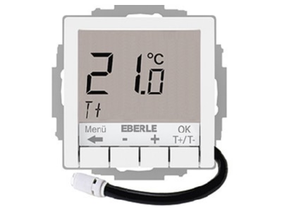 Produktbild 2 Eberle UTE4100F RAL9010 G55 UP Thermostat Hinterleuchtung weiss
