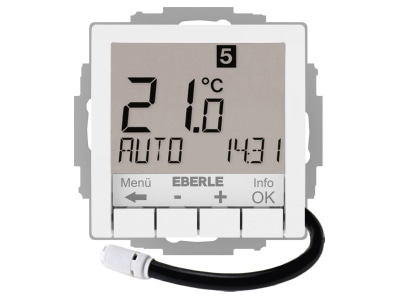 Produktbild 1 Eberle UTE4800F RAL9010 G55 UP Uhrenthermostat Hinterleuchtung weiss