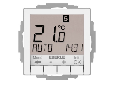Produktbild 2 Eberle UTE4800R RAL9010 G55 UP Uhrenthermostat Hinterleuchtung weiss