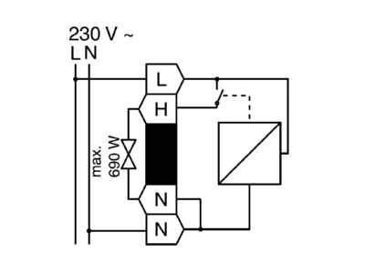 Anschlussbild Alre it HTRRBd 210 100 Raumtemperaturregler Aufputz superflach