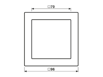 Dimensional drawing Jung FD 981 WW Frame 1 gang white