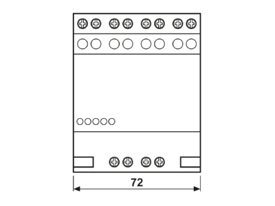 Ma�zeichnung Jung 2204 01 REG AM EIB  KNX Analogaktor 4fach zur Umwandlung von EIB  KNX Telegrammen zu analogen Signalen 