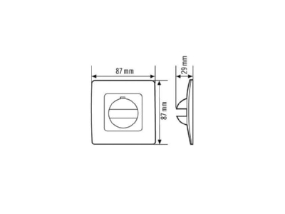 Dimensional drawing ESYLUX COVER IP20 SWH Accessory for motion sensor EM100 55 119