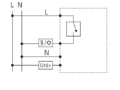 Circuit diagram Eberle ATR 4500 Room thermostat
