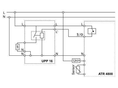 Schaltbild Eberle ATR 4800 16 AP Uhrenthermostat Raum   Fussbodenregle
