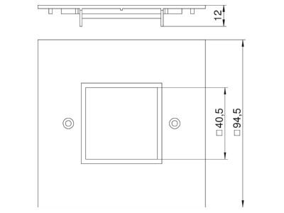 Dimensional drawing 2 OBO VH P4 Cover plate for installation column