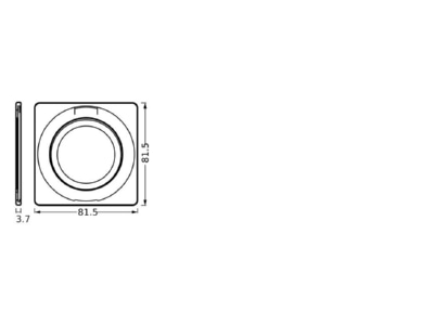 Dimensional drawing Ledvance SPCBORINGADJSQUAREBK Mounting kit for luminaires