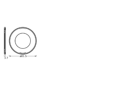 Dimensional drawing Ledvance SPCBORINGFIXROUNDBN Mounting kit for luminaires
