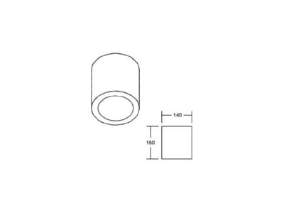 Ma�zeichnung Brumberg 12594174DA LED Anbaudownlight 230V 940