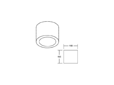 Ma�zeichnung Brumberg 12595184 LED Anbaudownlight 230V 940