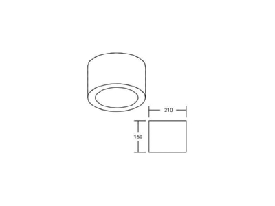 Ma�zeichnung Brumberg 12596174DA LED Anbaudownlight 230V 940