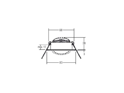 Ma�zeichnung Brumberg 41469223 LED Einbaustrahler 230V 3000K  eds 