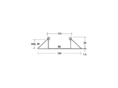 Dimensional drawing Brumberg 81205270 Mechanical accessory for luminaires