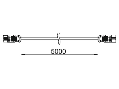 Dimensional drawing 3 OBO VL 3Q2 5 5 SW Connecting cable building installation