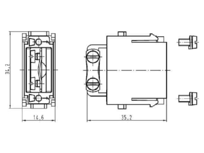 Produktbild 1 Harting 09 14 000 9931 Adapter Modul ohne D Sub Einsatz