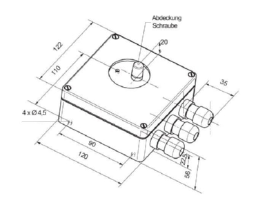 Mazeichnung Eberle UTR 20 Temperaturregler