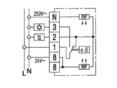Schaltbild Eberle RTR E 6747 Temperaturregler