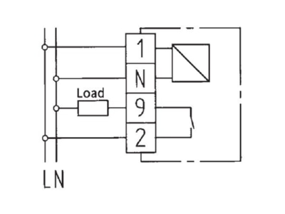 Circuit diagram Eberle INSTAT 868 a1A Radio receiver AC 230V  1 channel  1 contact 