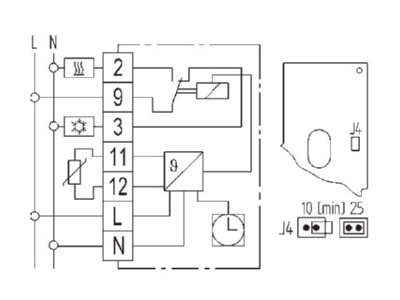 Circuit diagram Eberle easy 3 ft Room clock thermostat