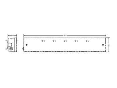 Dimensional drawing Eberle INSTAT 868 a4 Radio receiver 4 channel  8A  white 