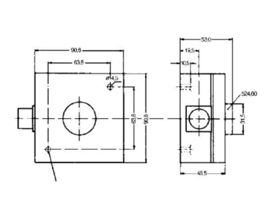 Mazeichnung Eberle AZT A 524 410 Allzweckthermostat