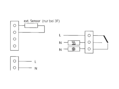Circuit diagram Eberle INSTAT plus 3f Room clock thermostat
