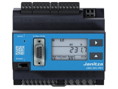 Product image front 2 Janitza UMG 605 PRO50 110VAC Power quality analyser digital
