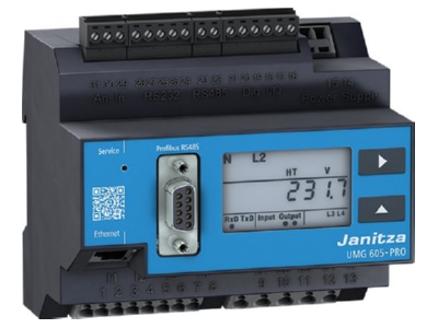 Product image view on the right 2 Janitza UMG 605 PRO50 110VAC Power quality analyser digital